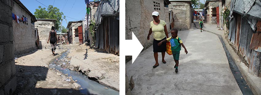 Aid in Haiti Before After Reconstruction