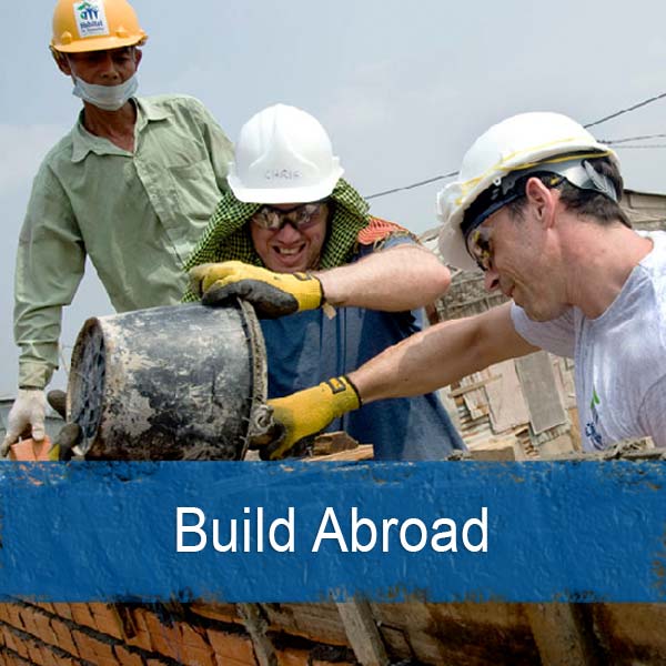 Corporate volunteers build abroad