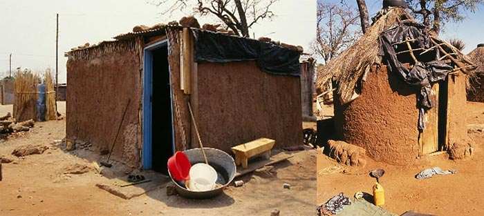 extreme poverty in Botswana: shack housing