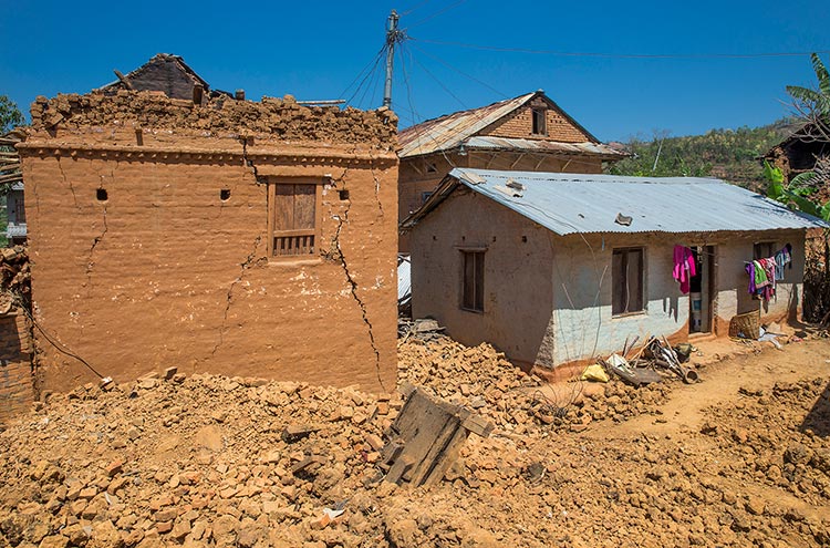 Reconstruction Nepal post earthquake old new home Dalli Danuwar