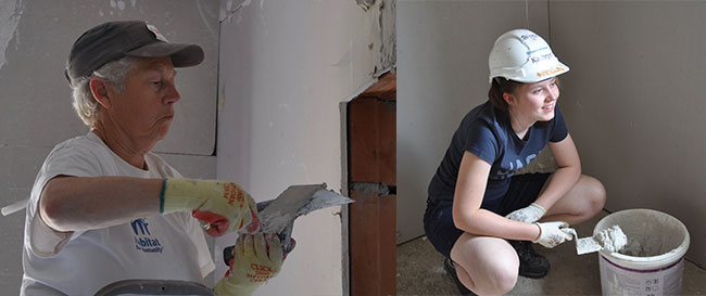 Plastering, painting, fixing on our volunteer trip in Romania