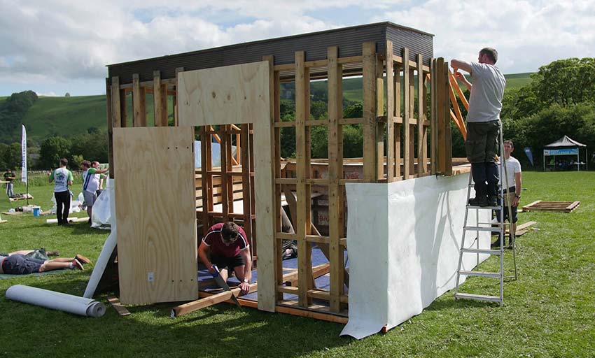 Hope Challenge Miller Homes Building Shelter for Charity