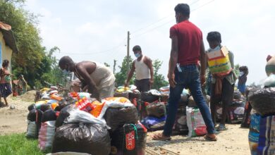 In Nepal people receive items to repsonse to Covid 19