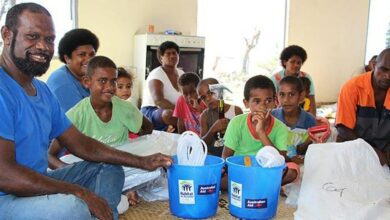 a beneficiary family in Fiji