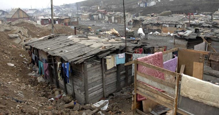 slum housing romania