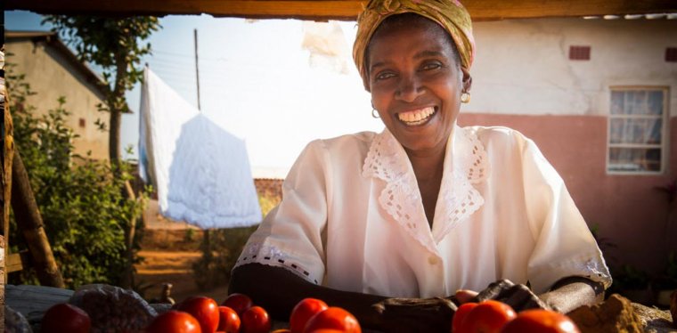 African resilience hard working and smiling