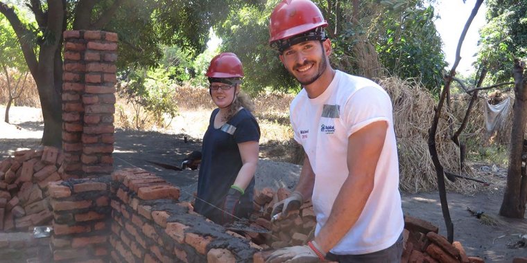 touchstone corporate volunteers building in malawi