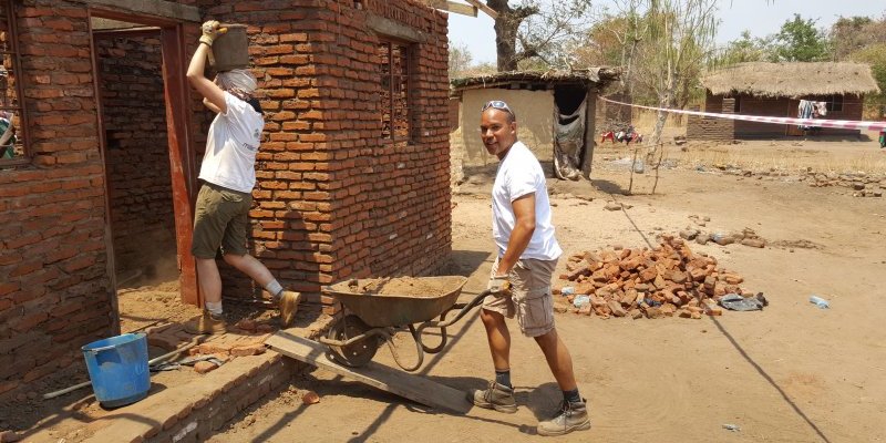 Tum Kazunga and Miller Volunteer Malawi