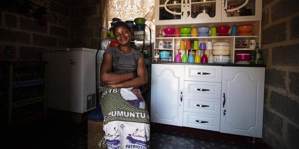 Zambia - woman in her home