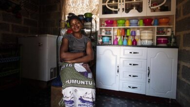 Zambia - woman in her home