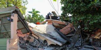 emergency reponse is being given in communities hit by disaster where houses like this have been destroyed