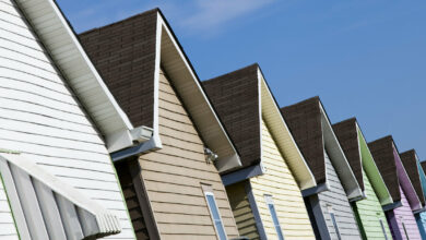 a row of colourful houses roofs in new orleans