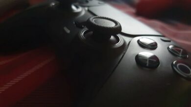 black close up of a games console