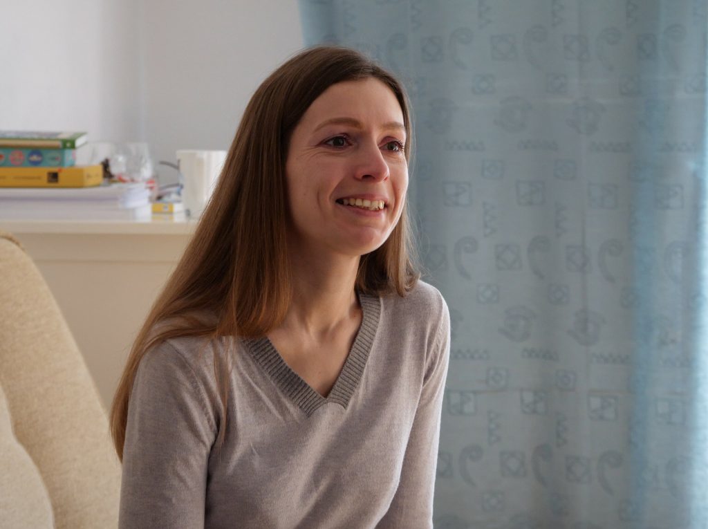 Marina refugee from Ukraine is now living in a flat in Warsaw Poland