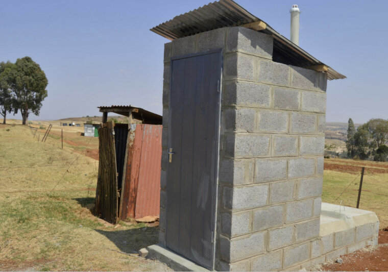 Lesotho pit latrine toilet