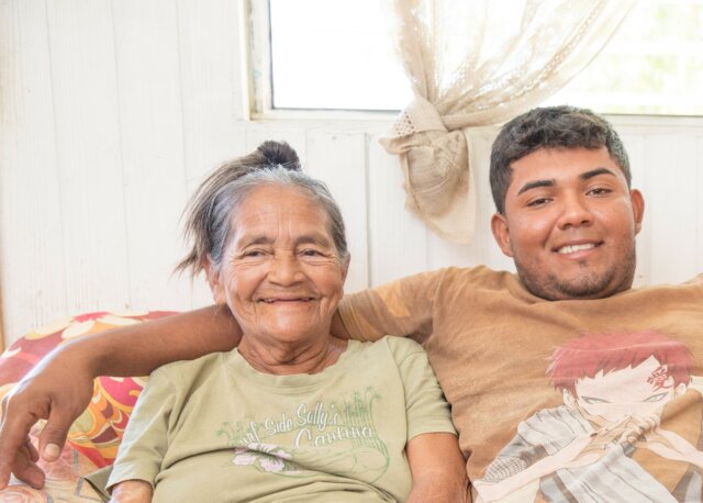 Estella and her grandson in Honduras