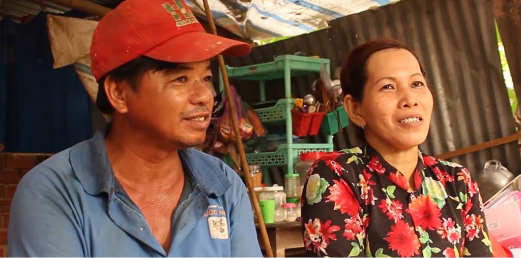 Pham and her husband in Vietnam