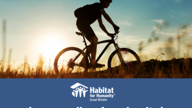 fundraising poster - cycling for habitat for humanity great britain