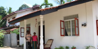 Saranapala and Indrani at their new home in Sri Lanka