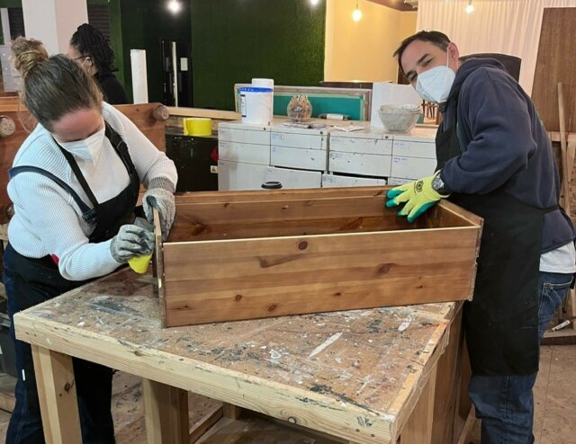 In Great Britain, volunteers are reducing waste by upcycling pre-loved furniture and turning it into high-quality items to furnish newly renovated homes for vulnerable people. 