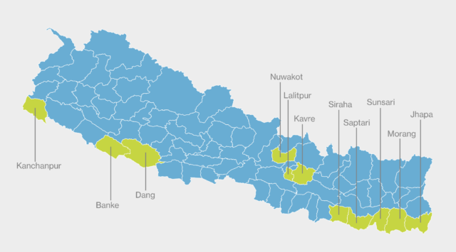 regions we work in in Nepal