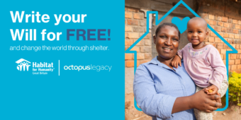 Write your will for free | Habitat for Humanity GB and Octopus Legacy Web Banner 2024