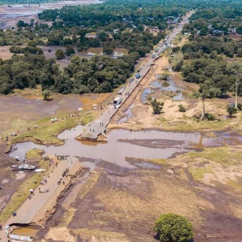 An aerial photo of Malawi after Cyclone Freddy