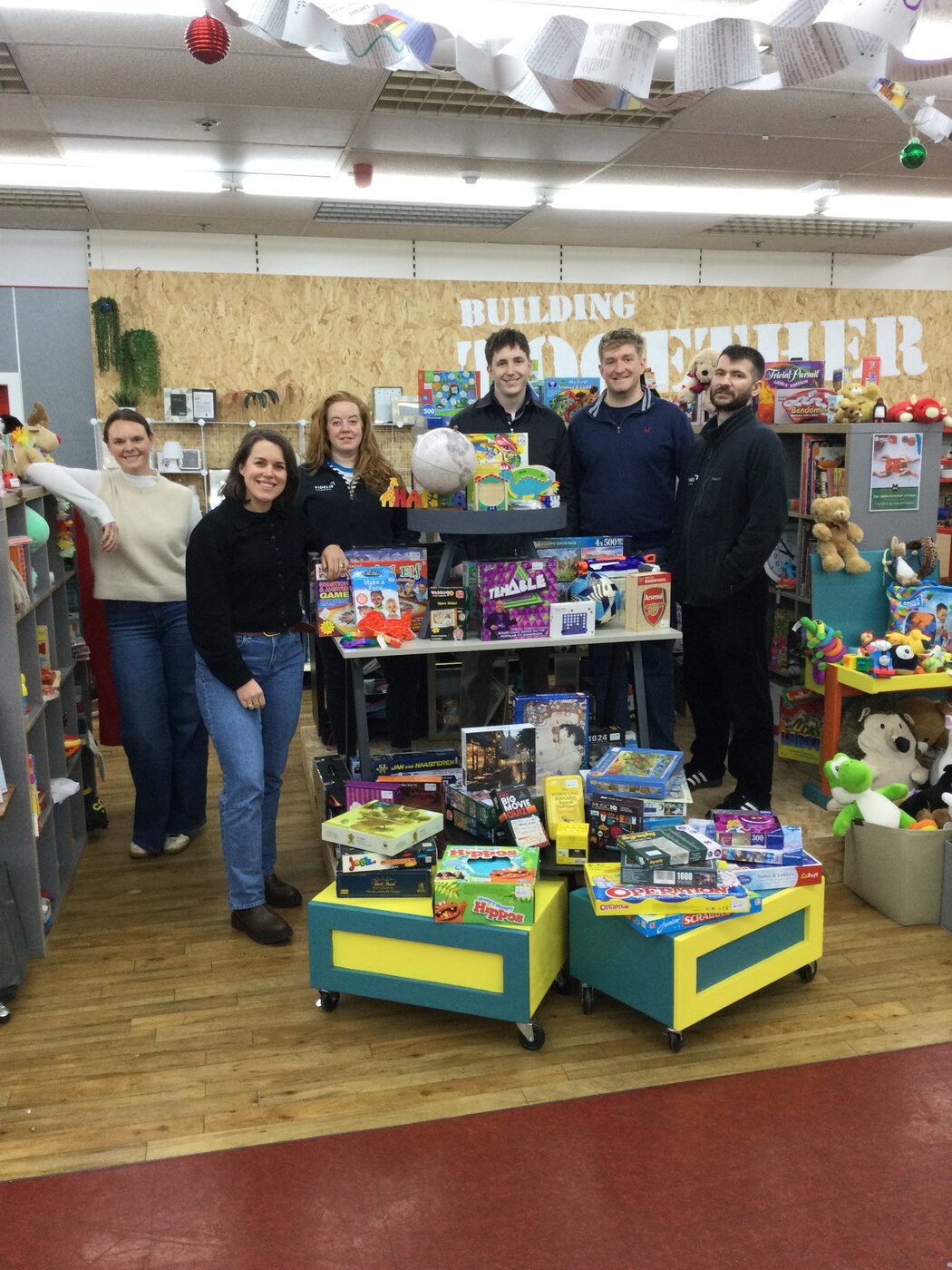 Volunteers at the Habitat ReStore Christmas pop-up shop
